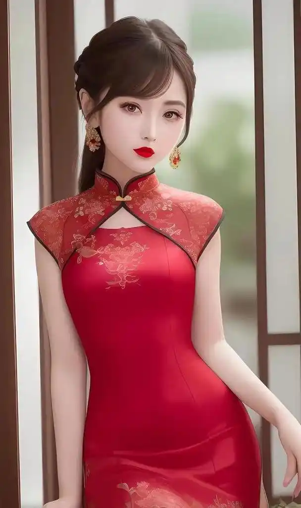 唯美壁纸|旗袍美女|你这么温柔,你走两步,风都变甜了