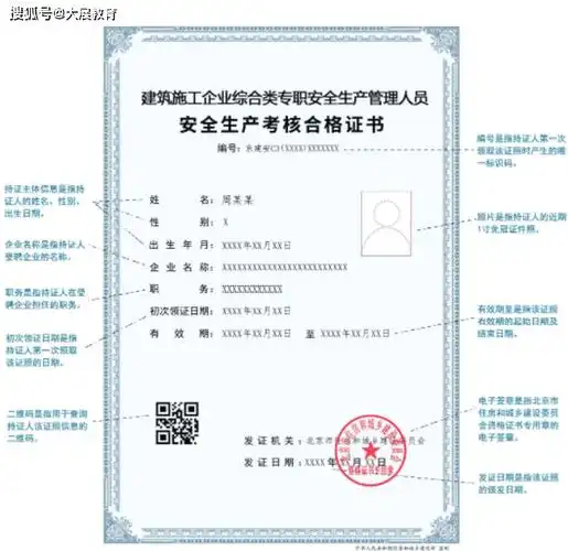 施工企业安全管理人员和特种作业人员电子证照_生产_考核_合格证书