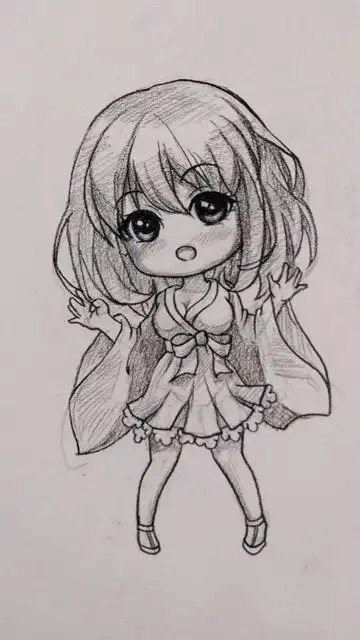 手绘q版动漫人物过程