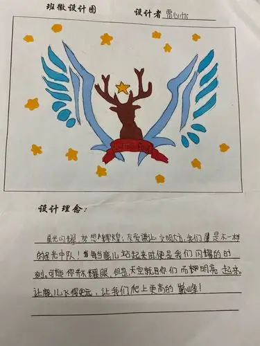 【鹤溪小学】缔造完美教室之星光中队班徽设计