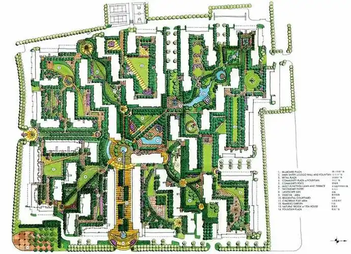 100分!谁有小区规划平面图啊