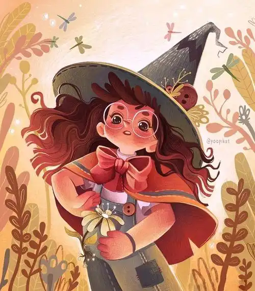 可爱灵动的童话风人物角色,画面恰到好处的质感看起来很舒适