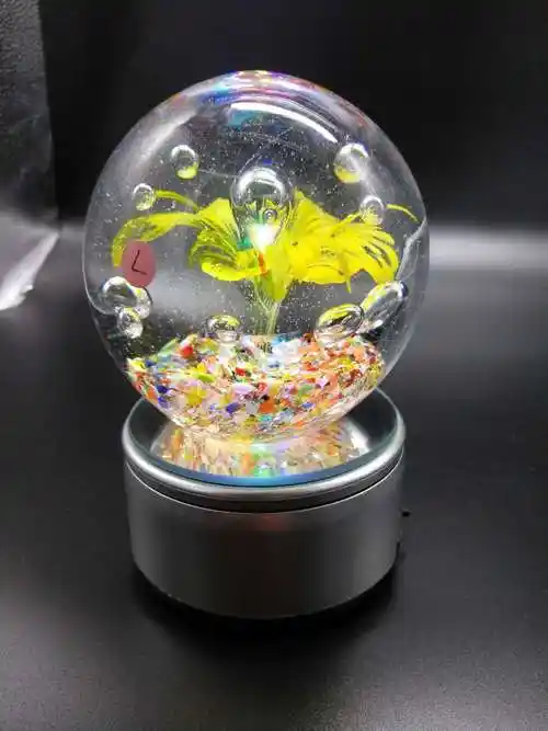 晶韵琉璃夜光水母水晶球摆件玻璃装饰家居摆设送女友送亲人礼品