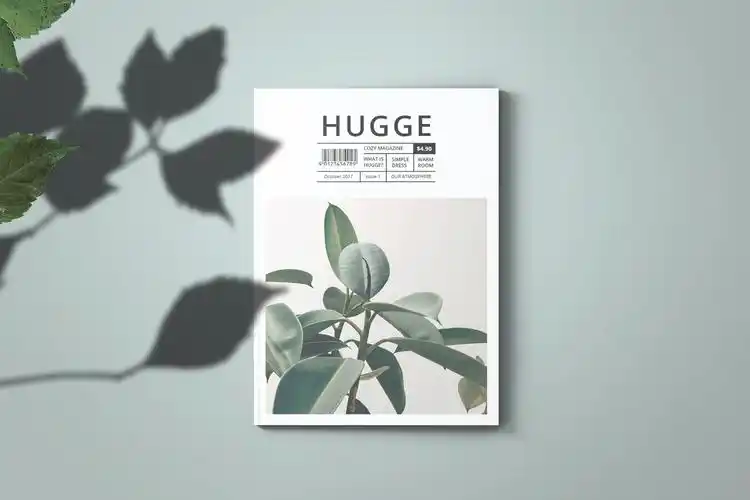 绿植杂志素材模板素材展示hugge magazine template