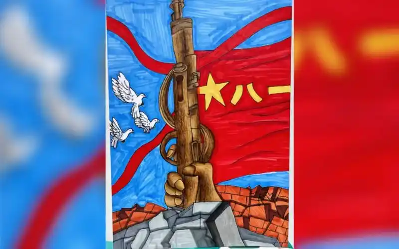 八一精神主题画革命的第一枪