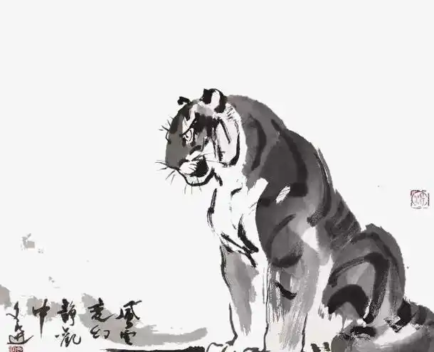 关键词 : 老虎,国画,水墨画,中国风,水墨虎