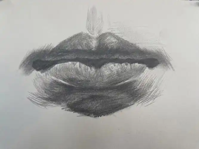 素描步骤嘴唇