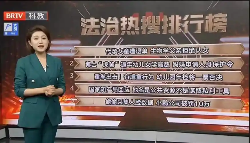 《法治进行时》,针对代孕女童遭退单事件《法治进行时》的主持人提出