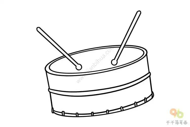 鼓简笔画教程