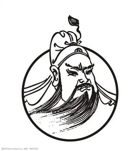 有关关羽明信片简笔画