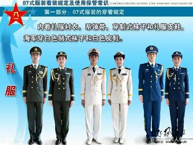全方位图解07式军服和军服标志服饰
