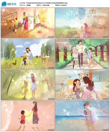 听妈妈的话喜庆新年晚会年会节日歌曲配乐伴奏led背景视频素材