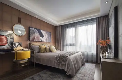 大户型轻奢现代风卧室装修效果图