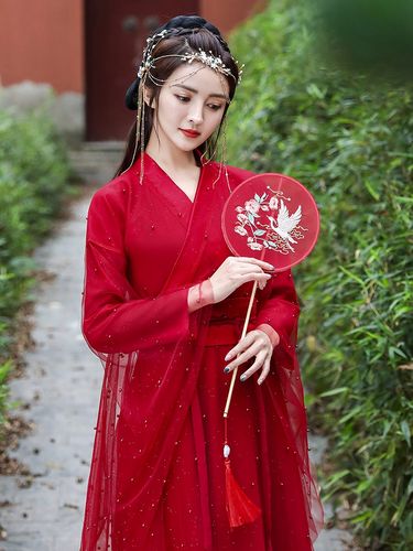 新款日常古装女装小个子古风汉服女款原创广袖流仙裙改良版连衣裙