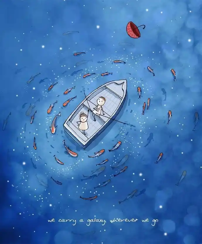 温暖治愈系手绘插画图片,一组图温暖你的心