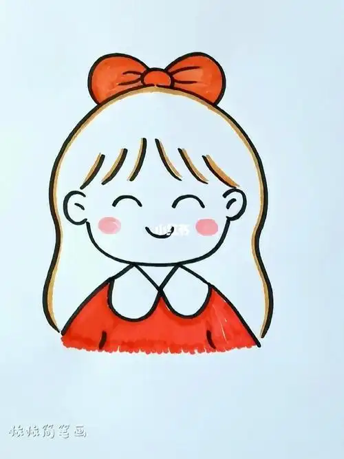一起来画可爱小女孩
