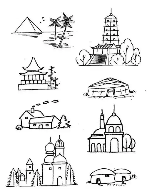 景物简笔画 静物简笔画彩色