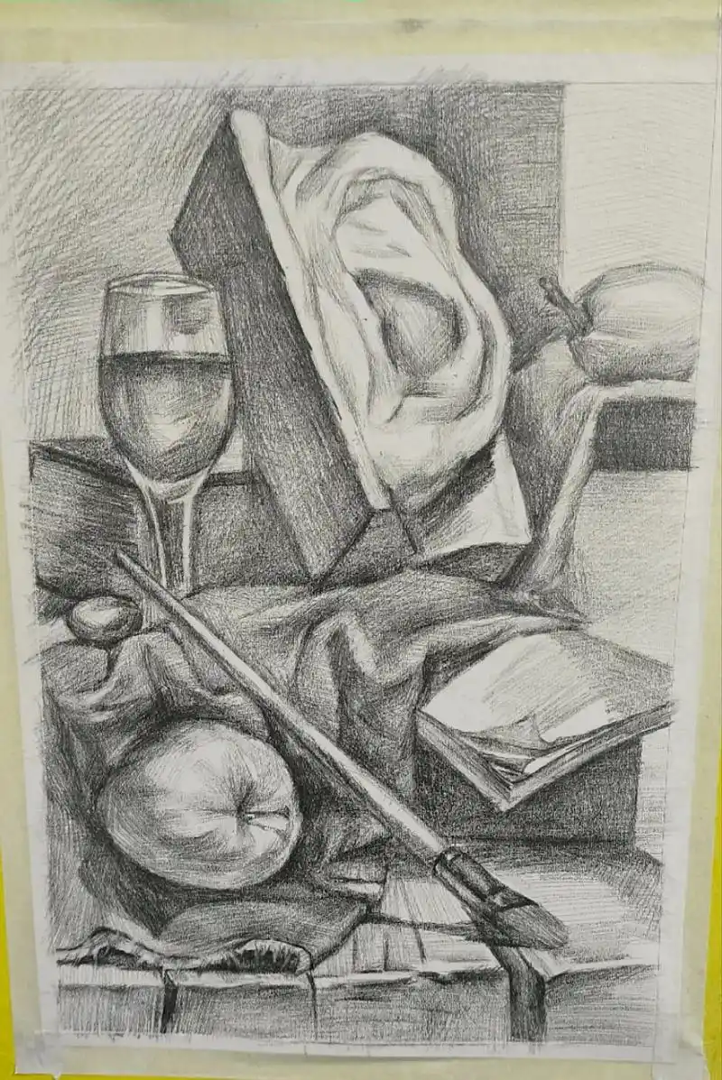 少儿美术教育 #努力孩子会发光素描不是复制,而是具有高度的 - 抖音