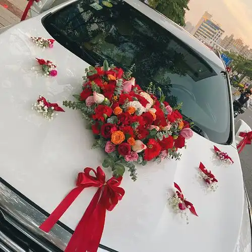 主婚车花车花饰套餐接亲新娘新郎结婚婚庆用花鲜花豪华气派
