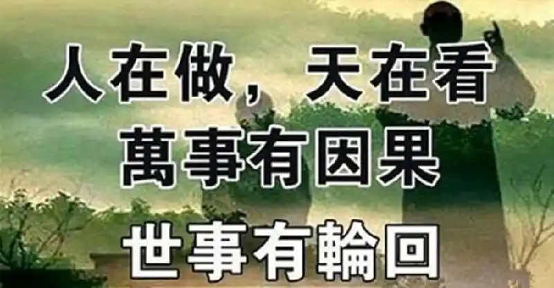 人在做,天在看!万事有因果,世事有轮回