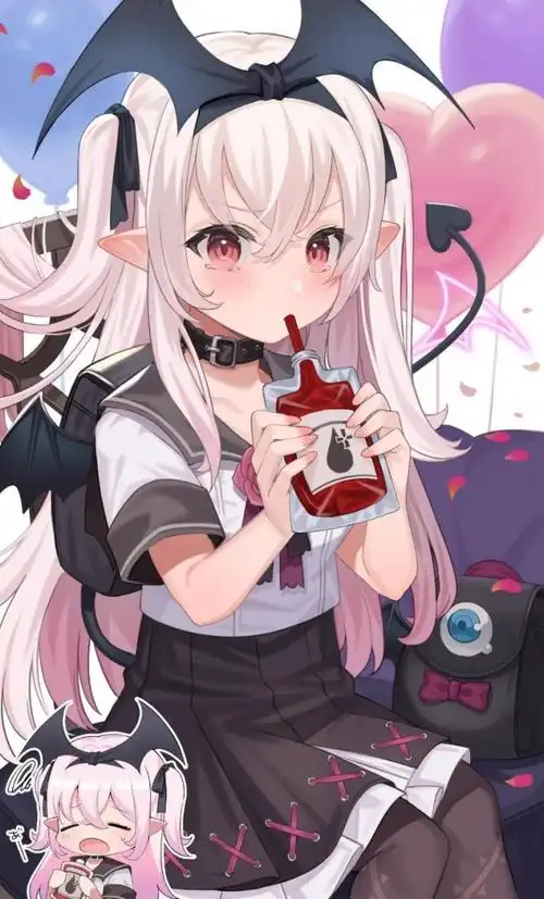 出单:拿奶茶的动漫少女