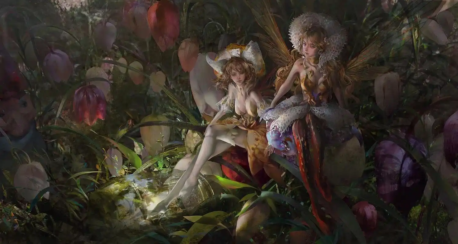 华丽古典的迷醉宫廷风|||插画艺术家amber ye作品 #插画# #绘画# #二