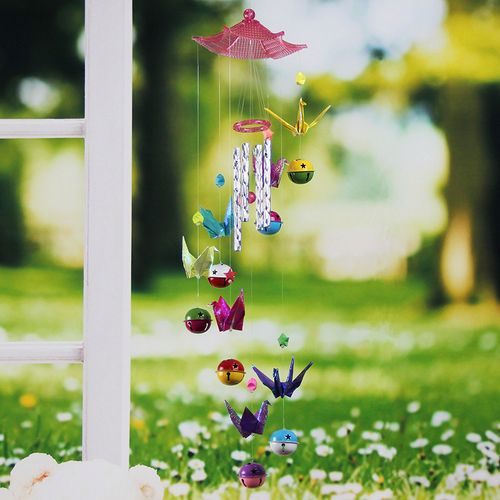 diy风铃材料包 自制折纸千纸鹤幸运星亭帽亲子暖场活动手工课作业