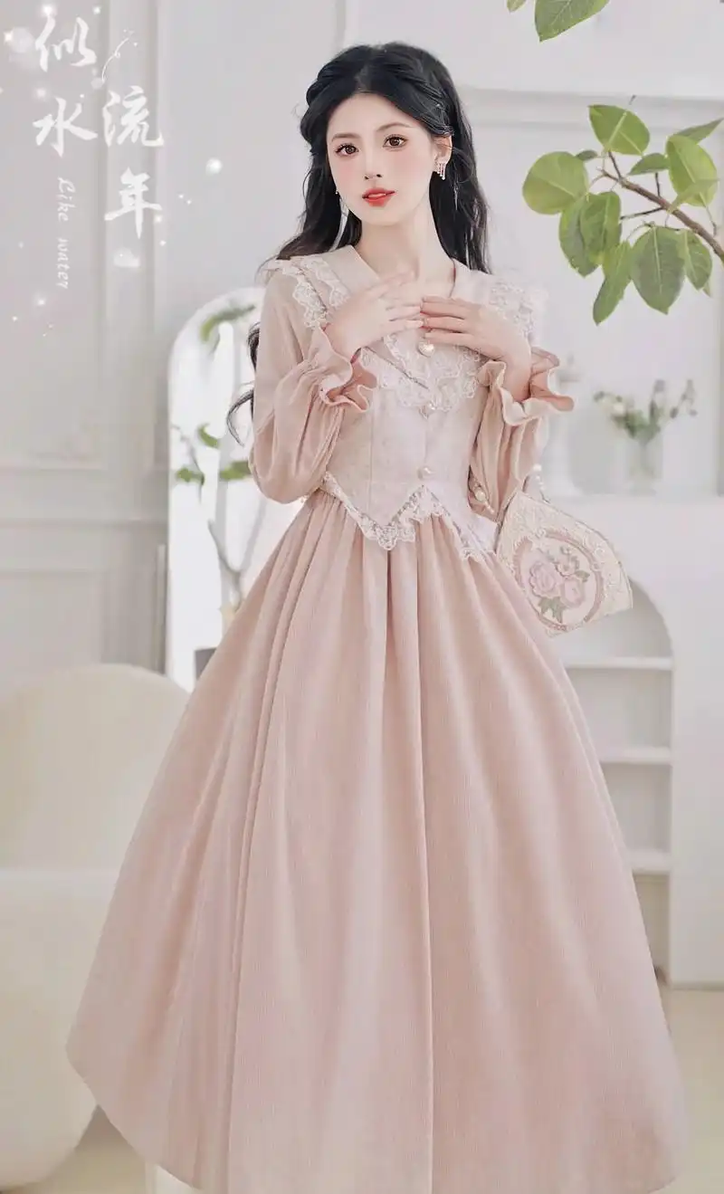 甜美洋气的公主裙来啦～这款法式宫廷温柔风蕾丝连衣裙,真的爱了 - 抖