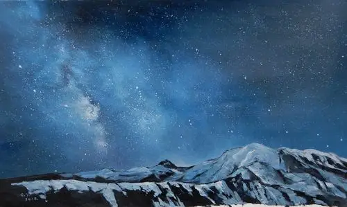 任艺《星空》系列三原创布面油画