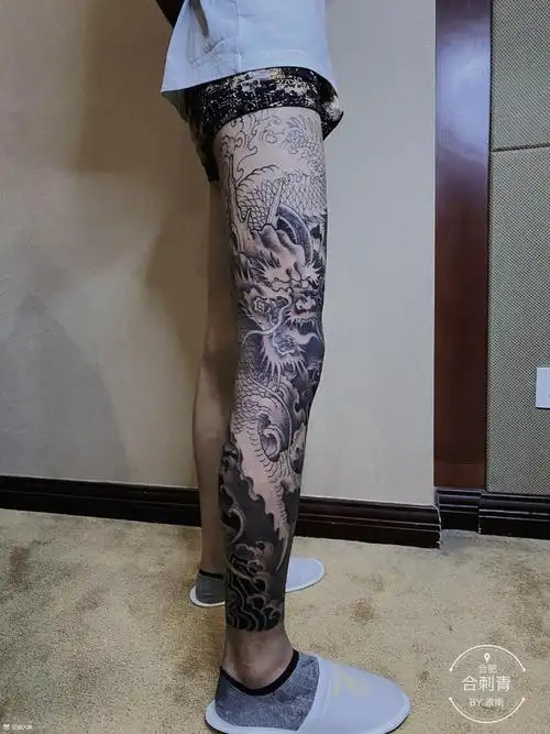 花腿龙_纹身图案手稿图片_安徽合肥刺卿师的纹身作品集