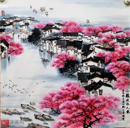 江南风景山水画图片江南山水画图片大全集