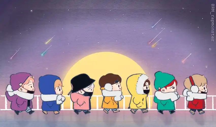 防弹少年团 手绘