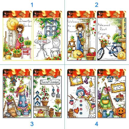 十字绣套件 创意手工 新款卡套 情侣卡通爱情