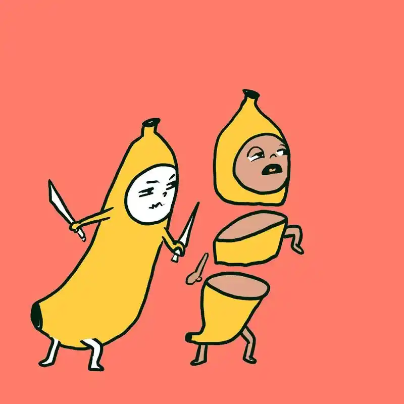 欠打的香蕉-呵呵吃月饼?吃香蕉kill.#沙雕头像 #搞怪头 - 抖音