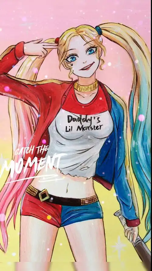 画画画小丑女哈莉奎茵好喜欢她的个性