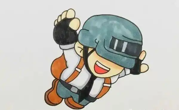 每天学一幅简笔画--绝地求生吃鸡人物简笔画步骤画法教程