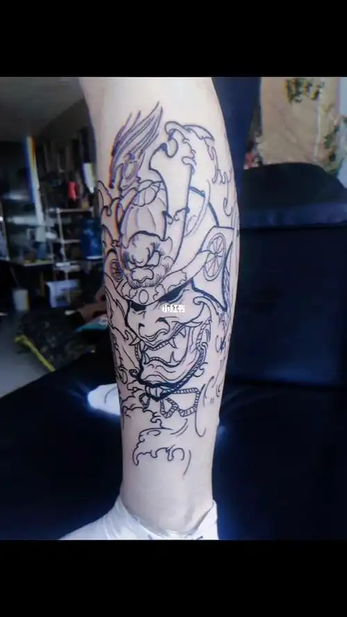 鬼武士小腿线条