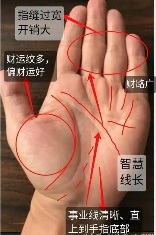 这里两条手纹最值钱,配合好就是大富大贵命!