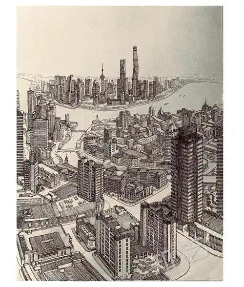 线性城市建筑速写