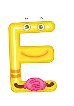 可商用e 字母设计3d油漆字母e卡通英文e字母表矢量绿叶组成的字母e