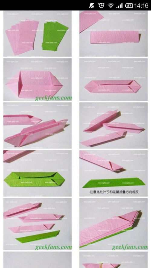 纸荷花折叠方法