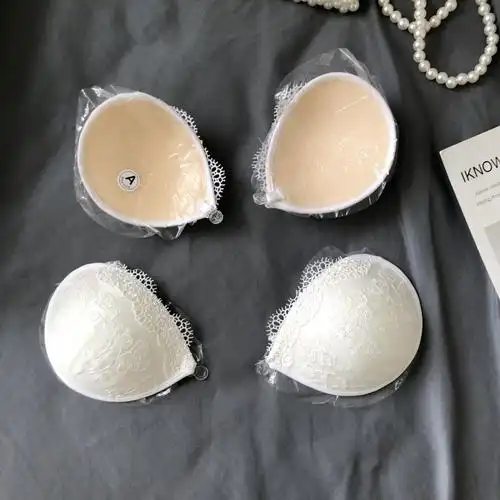 suntek夏季新款蕾丝胸贴加厚乳贴硅胶隐形文胸聚拢上托无肩带白色内衣