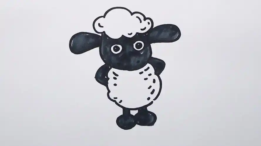 小羊肖恩怎样画?