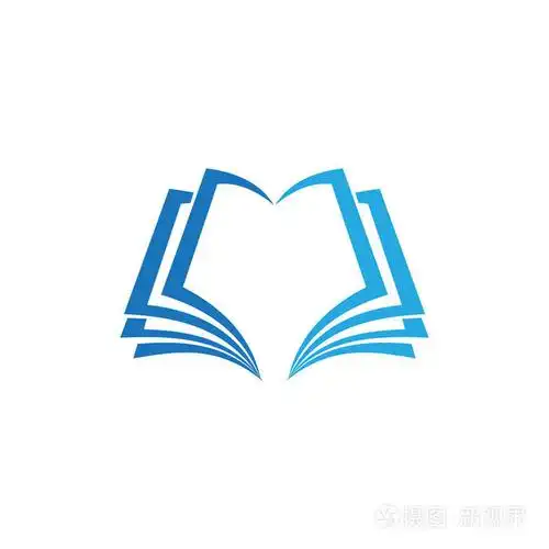 带有蓝色商业标志的书籍教育