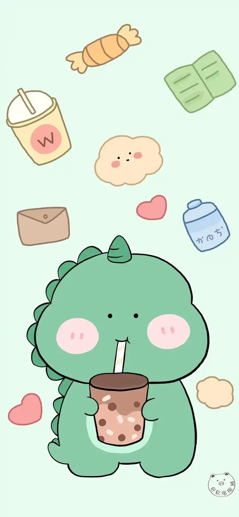 手机动态壁纸 小恐龙 - 抖音