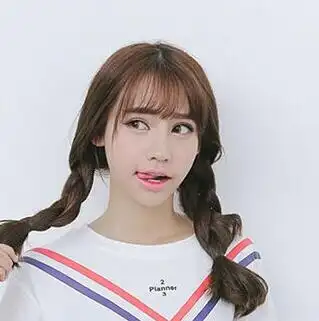 韩式双马尾麻花辫扎法效果图