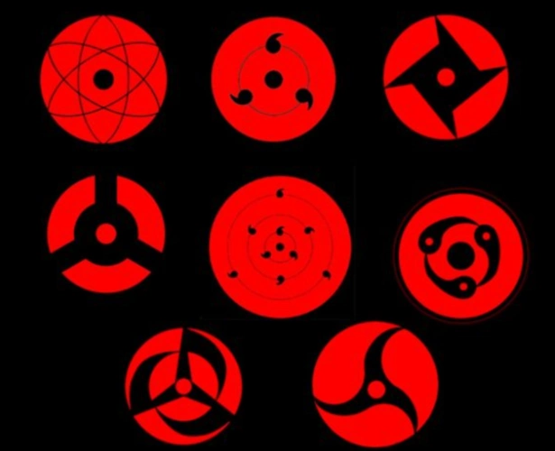 火影中的五大红眼写轮眼花俏轮回眼霸气血龙眼可怕