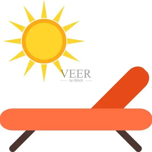 日光浴插画图片素材