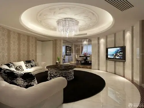 四平现代风格172平米设计方案 客厅天花板吊顶_装信通网