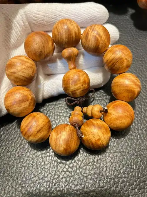 东北原生态琥珀木手串北沉香木22mm松明明子名包佛珠